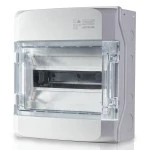 f-tronic 7270005 AP Feuchtraumverteiler IP65, NEPTUN12SQ, 1-reihig, mit Belüftungssystem 