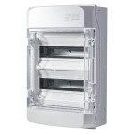 f-tronic 7270006 AP Feuchtraumverteiler IP65, NEPTUN24SQ, 2-reihig, mit Belüftungssystem 