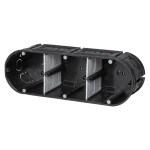 f-tronic 7310103 UP Gerätedose massiv UP30, 3-fach, t=63mm 