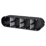 f-tronic 7310104 UP Gerätedose massiv UP40, 4-fach, t=63mm 