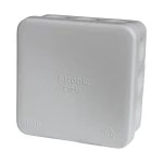 f-tronic 7340159 FR Abzweigkasten E1210, 80x80x37mm, IP55, gr/gr, o. Laschen,m. Durchstoßmembran 