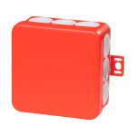 f-tronic 7340163 FR Abzweigkasten E1200rt, 80x80x37mm, IP55, rt/gr, mit Durchstoßmembran 