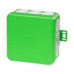 f-tronic 7340164 FR Abzweigkasten E1200gn, 80x80x37mm, IP55, gn/gr, mit Durchstoßmembran 