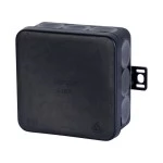 f-tronic 7340165 FR Abzweigkasten E1200sw, 80x80x37mm, IP55, sw/gr, mit Durchstoßmembran 