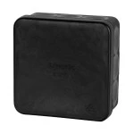 f-tronic 7340168 FR Abzweigkasten E1210sw, 80x80x37mm, IP55, sw/gr, o. Laschen,m. Durchstoßmembran 