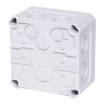 f-tronic 7340191 FR-Abzweigkasten 110x110x67mm, Ausbrechöffnungen IP66, PS, grau, NFK11gr 