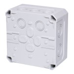 f-tronic 7340192 FR-Abzweigkasten 140x140x81mm, Ausbrechöffnungen IP66, PS, grau, NFK14gr 