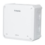 f-tronic 7340200 FR-Abzweigkasten 140x140x81mm, Ausbrechöffnungen IP66, PS, weiß, NFK14ws 