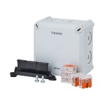 f-tronic 7340228 FR-Abzweigkasten 85x85x54mm, Klemmen bis 4qmm, IP66, PS, grau, NFK08gr-K4 