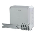 f-tronic 7340232 FR-Abzweigkasten 180x180x93mm, HLAK 4-pol. 25qmm, Hutsch., PS, IP66, grau, NFK18gr-HLAK4p25 