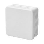 f-tronic 7340476 FR Abzweigkasten E1310ws, 85x85x37mm, IP55, ws/ws, o. Laschen,m. Durchstoßmembran 