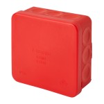 f-tronic 7340477 FR Abzweigkasten E1310rt, 85x85x37mm, IP55, rt/rt, o. Laschen,m. Durchstoßmembran 