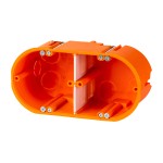 f-tronic 7350062 HW Gerätedose massiv HW20, 2-fach, 2x Ø 68mm, t=60mm 