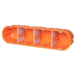 f-tronic 7350064 HW Gerätedose massiv HW40, 4-fach, 4x Ø 68mm, t=60mm 