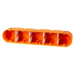 f-tronic 7350065 HW Gerätedose massiv HW50, 5-fach, 5x Ø 68mm, t=60mm 