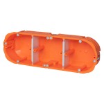 f-tronic 7350154 HW Gerätedose massiv HW30F, 3-fach, 3x Ø 68mm, t=45mm 