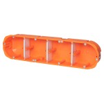f-tronic 7350155 HW Gerätedose massiv HW40F, 4-fach, 4x Ø 68mm, t=45mm 