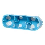 f-tronic 7360064 HW-Gerätedose winddicht,, 3-fach, Fräsloch 68 mm 