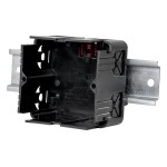 f-tronic 7370008 Kabelkanaldose E830, 1-fach, für DIN-Profilschiene, 67x67x50mm 