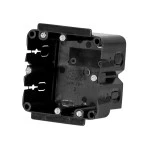 f-tronic 7370037 Kabelkanaldose E831, 1-fach, f. hängende Befest., 68x68x47mm 