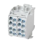 f-tronic 7730010 Hauptleitungsabzweigklemme, 25mm², 1polig, CU/AL, grau, Doppelblock, HLAK1p25DALUgr 