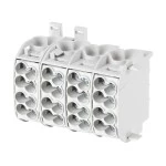 f-tronic 7730017 Hauptleitungsabzweigklemme, 25mm², 4polig, CU/AL, grau, HLAK4p25ALUgr 
