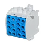 f-tronic 7730029 Hauptleitungsabzweigklemme, 35mm², 1polig, CU/AL, blau, Doppelblock, HLAK1p35DALUbl 