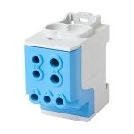 f-tronic 7730046 Unterverteilungsblock 200A, 1polig,blau,CU/AL, UVB200ALUbl, 1x70mm²+1x35mm²+6x16mm² 
