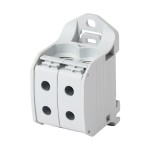 f-tronic 7730058 Reihenklemme 50mm², 1polig, 4 Anschlüsse, grau, CU/AL, RKA50-1-4gr 