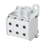 f-tronic 7730063 Reihenklemme 50mm², 1polig, 6 Anschlüsse, grau, CU/AL, RKA50-1-6gr 