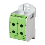 f-tronic 7730077 Reihenklemme 95mm², 1polig, 4 Anschlüsse, grün/gelb, CU/AL, RKA95-1-4gnge 