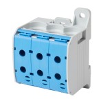 f-tronic 7730081 Reihenklemme 95mm², 1polig, 6 Anschlüsse, blau, CU/AL, RKA95-1-6bl 