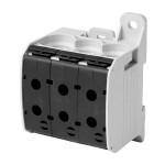 f-tronic 7730084 Reihenklemme 95mm², 1polig, 6 Anschlüsse, schwarz, CU/AL, RKA95-1-6sw 