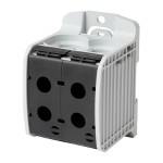 f-tronic 7730094 Reihenklemme 185mm², 1polig, 4 Anschlüsse, schwarz, CU/AL, RKA185-1-4sw 