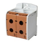 f-tronic 7730103 Reihenklemme 300mm², 1polig, 4 Anschlüsse, braun, CU/AL, RKA300-1-4br 