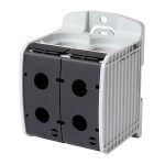 f-tronic 7730104 Reihenklemme 300mm², 1polig, 4 Anschlüsse, schwarz, CU/AL, RKA300-1-4sw 