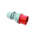 PC Electric 015-6TT Stecker 16A 5p schraublos CEE-Stecker 5-polig 6h rot Kunststoff schraublose Klemme IP44 IP54 