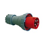 PC Electric 045-6 Stecker 125A 5p CEE-Stecker 5-polig 6 h IP67 gerade rot Kunststoffgehäuse Schraubklemme 