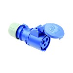 PC Electric 213-6 Kupplung 16A 3p 3-polig 6h CEE-Kupplung blau Kunststoff IP44 Schraubklemme gerade 