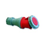 PC Electric 235-6 Kupplung 63A 5p 5-polig 6h IP67 rot Kunststoff Schraubklemme gerade Verschraubung 