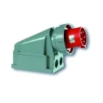 PC Electric 535-6 Wandgerätestecker 63A 5p 6h IP67 Aufbau abgewinkelt rot Kunststoff 