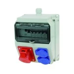 PC Electric 9018112 Lofer BV 16 5 2xSSD CEE-Kombinat fuer Kunstst.-Wandverteiler Modell LOFER7 IP54 M25 