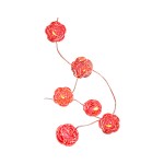 Hellum 300192 LED-Lichterkette 20-flg Lichterkette mit Rosen 20 cm rot 