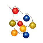 Hellum 300345 LED-Lichterkette LED Lichterkette mit bunten Kugeln 30cm mehrfarbig 