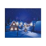 Hellum 520910 LED-Bild Dorf im Winter Effekte weiß 