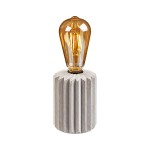 Hellum 523973 Tisch-Lampe Zement-Sockel mit LED Filament LampeZement-Sockel 260 x 110 mm weiß 