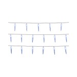 Hellum 564433 LED-Eiszapfen-Lichterkette Eiszapfen Höhe 9 cm weiß 