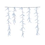 Hellum 565140 LED-Eislichtvorhang LED-Eislichtervorhang mit Dekorteilen 10 cm weiß 