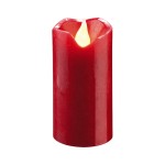Hellum 572131 LED-Wachskerze H:9, 5cm (keine Flamme 9,5cm rot 