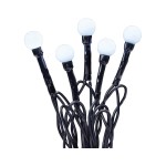 Hellum 576771 LED-Lichterkette m.Perlen LED-Kugel-Lichterkette 10 cm weiß 